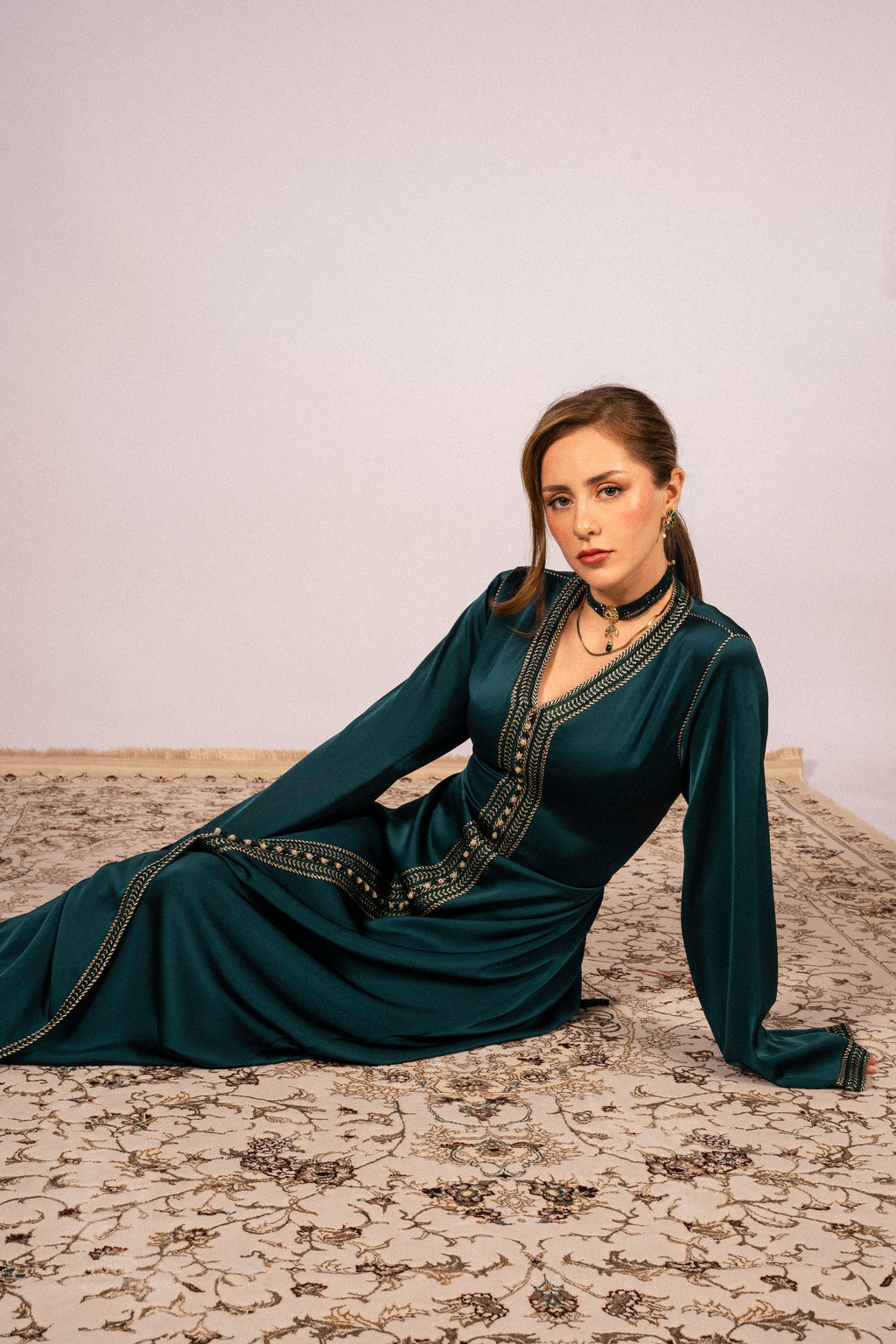 Shaped Caftan Emerald