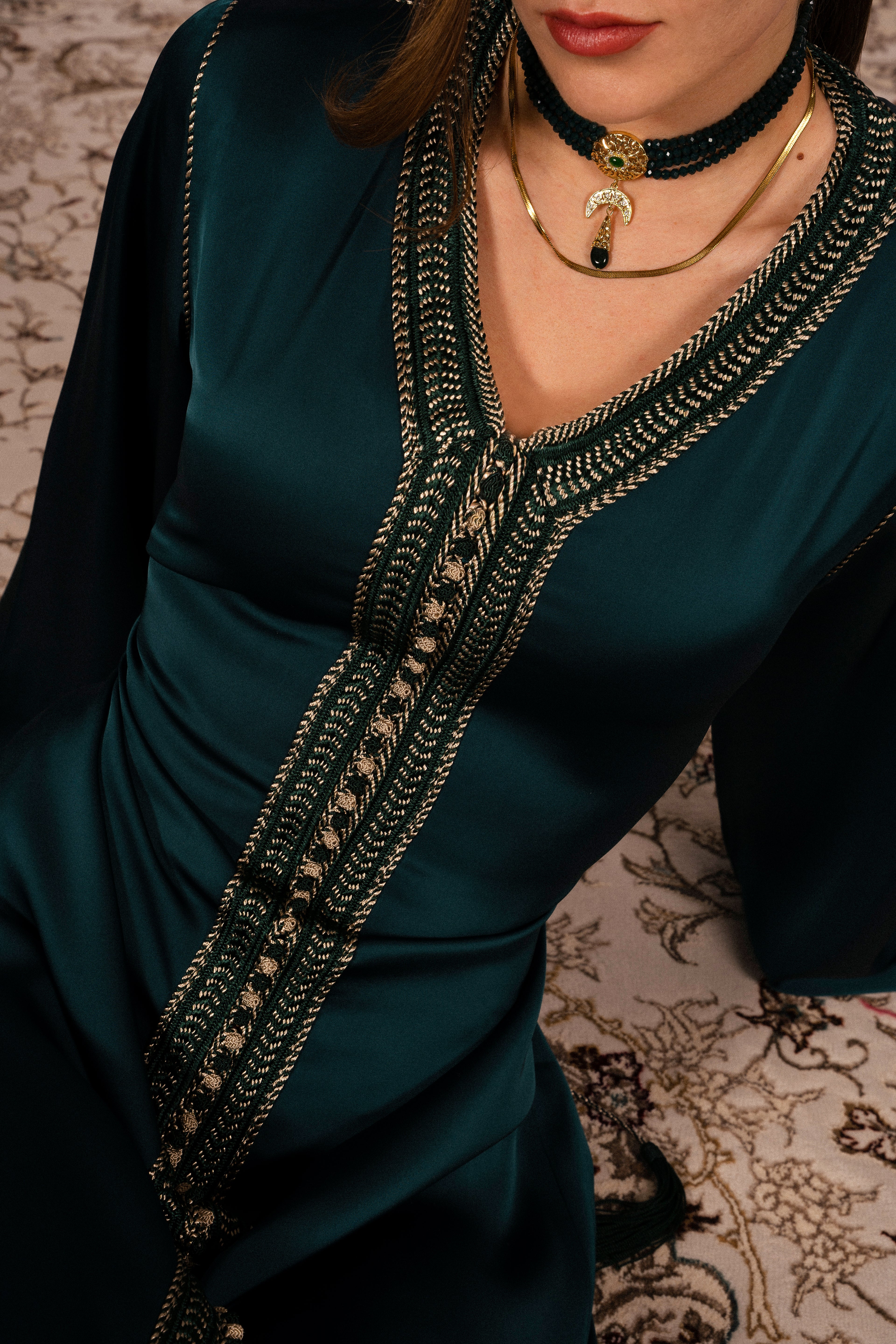 Shaped Caftan Emerald