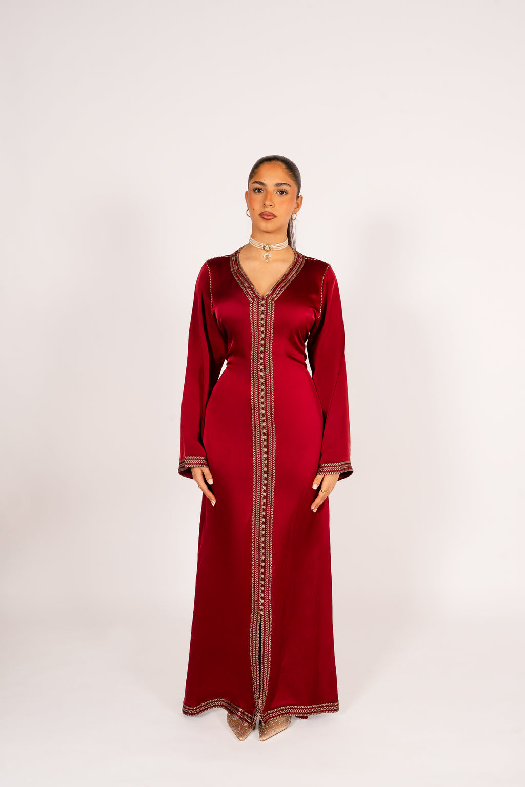 Shaped Caftan Cherry