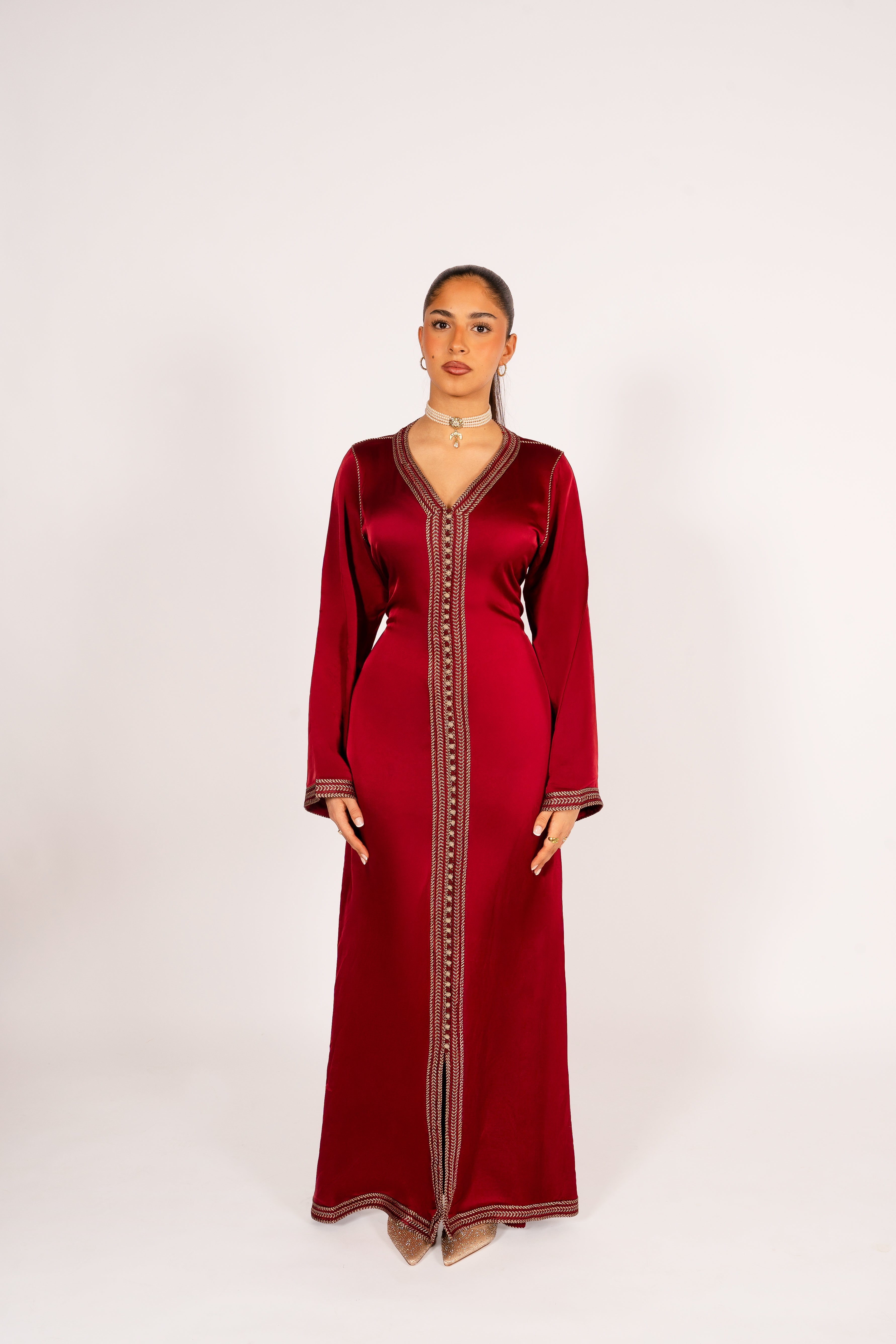 Shaped Caftan Cherry