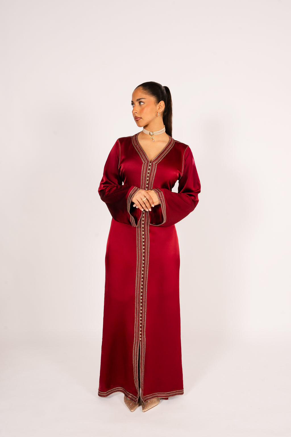 Shaped Caftan Cherry