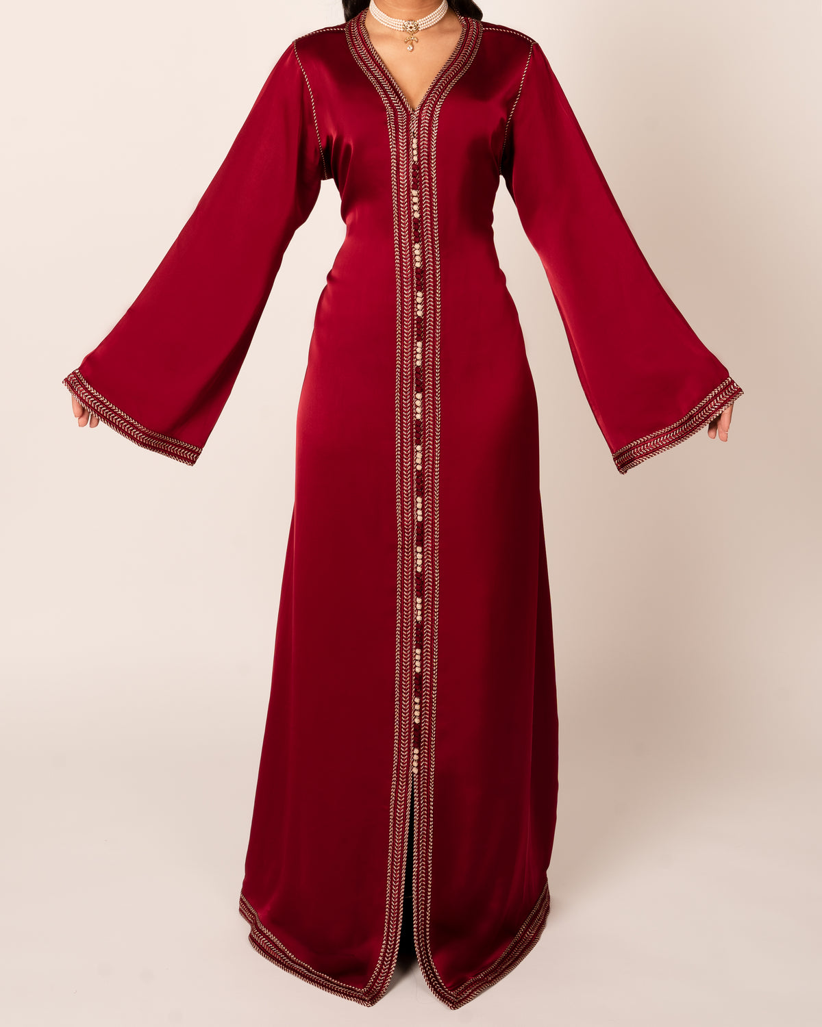 Shaped Caftan Cherry