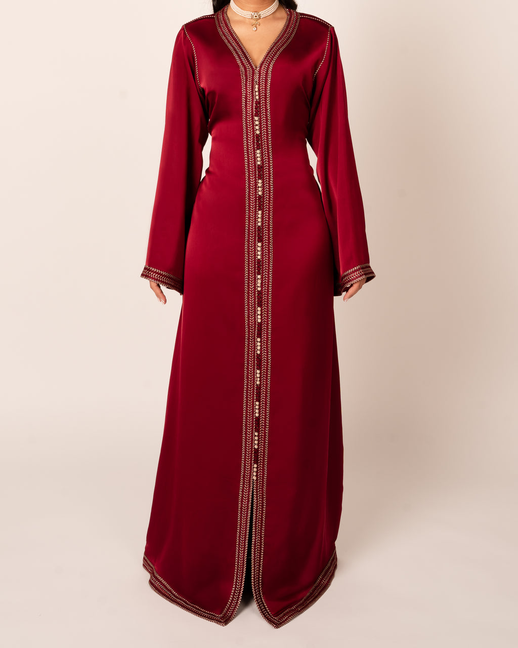 Shaped Caftan Cherry